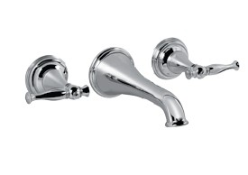 GRAFF LAUREN Bateria ścienna umywalkowa z wylewką 17,1 cm chrom, E2430LM22PCT