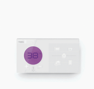 TRES SHOWER TECHNOLOGY Elektroniczny sterownik termostatyczny podtynkowy, biały/chrom 49286499