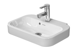 DURAVIT HAPPY D.2 Umywalka wisząca mała 50 cm z otworem na baterię i z przelewem biała, 0709500000
