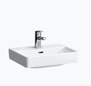 LAUFEN PRO S Umywalka ścienna 45x34 cm z otworem na baterię, szlifowany spód umywalki, H8169610001041