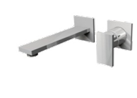 GRAFF TARGA Bateria ścienna umywalkowa z wylewką 19 cm - element zewnętrzny chrom, E-3635-LM36W-PC