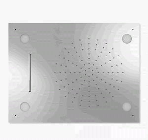 TRES EXCLUSIVE Natrysk sufitowy 500x650 ze stali nierdzewnej, chromoterapia 29997201
