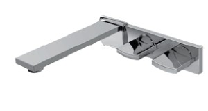 GRAFF TARGA Bateria ścienna umywalkowa z wylewką 20 cm chrom, E-3630-C14W-PC