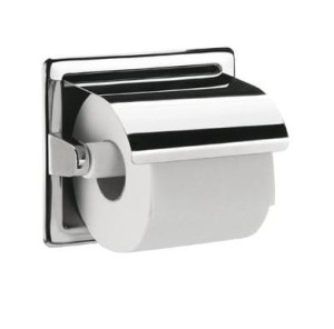 EMCO SYSTEM 2 Uchwyt na papier toaletowy z pokrywką, ścienny, chrom 350000001