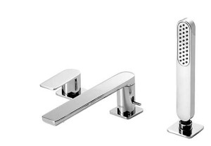 TRES LOFT Bateria wannowa trzyotworowa wylewka 220mm, chrom 20016201