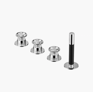 HOTBATH COBBER@WORK Bateria wannowa 4-otworowa na rant wanny chrom, CW174 