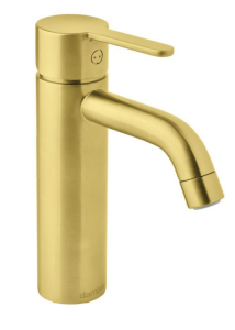 DAMIXA SILHOUET Bateria umywalkowa średnia szczotkowany mosiądz PVD, 7493079