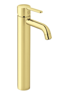 DAMIXA SILHOUET Bateria umywalkowa wysoka szczotkowany mosiądz PVD, 7401379