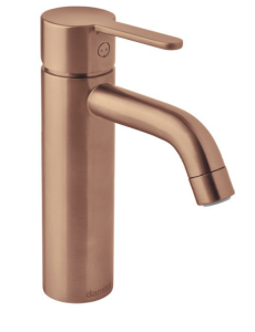 DAMIXA SILHOUET Bateria umywalkowa średnia szczotkowana miedź PVD, 7493087