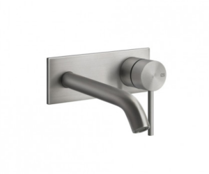 GESSI FLESSA Bateria umywalkowa podtynkowa z krótką wylewką, stal szczotkowana 54088.239