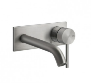 GESSI TRAME Bateria umywalkowa podtynkowa z krótką wylewką, stal szczotkowana 54388.239