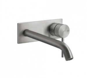 GESSI INTRECCIO Bateria umywalkowa podtynkowa z długą wylewką, stal szczotkowana 54190.239