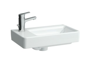 LAUFEN PRO S Umywalka ścienna 48x28 cm z otworem na baterię po lewej stronie, H8159550001041