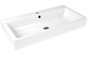 KALDEWEI PURO 3158 Umywalka nablatowa 90x46 cm z przelewem, z jednym otworem na baterię biała 900806013001