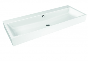 KALDEWEI PURO 3168 Umywalka nablatowa 120x46 cm z przelewem, z jednym otworem na baterię biała 907006013001