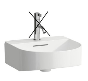 LAUFEN SONAR Umywalka ścienna 41x42 bez otworu na baterie z otworem przelewowym, H8153410001091