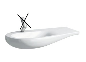 LAUFEN ALESSI ONE Umywalka 90x50x35 bez otworu na baterię blat z prawej strony biała, H8149754001091