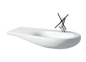 LAUFEN ALESSI ONE Umywalka 90x50x35 bez otworu na baterię blat z lewej strony biała, H8149764001091