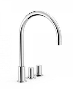 TRES STUDY EXCLUSIVE Dwuuchwytowa bateria umywalkowa nablatowa, chrom 06110501