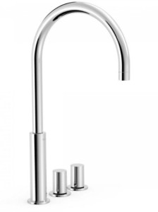 TRES STUDY EXCLUSIVE Dwuuchwytowa bateria umywalkowa nablatowa, chrom 06110502