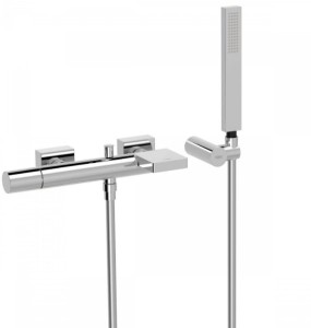 TRES PROJECT Bateria wannowa ścienna, chrom 21117001