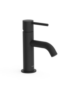 TRES STUDY EXCLUSIVE Bateria umywalkowa niska, z uchwytem czerń matowa 26290301NM