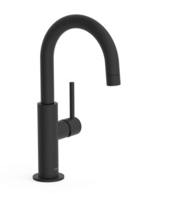 TRES STUDY EXCLUSIVE Bateria umywalkowa z obrotową wylewką, czerń matowa 26290403NM