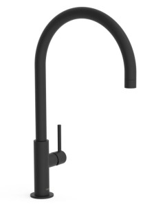 TRES STUDY EXCLUSIVE Bateria umywalkowa z obrotową wylewką, czerń matowa 26290401NM