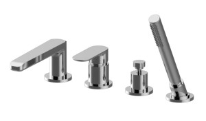 GRAFF SHORELAND Czterootworowa bateria wannowa chrom, E11759LM62WPC