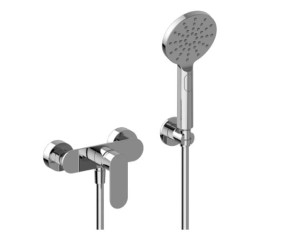 GRAFF SHORELAND Bateria prysznicowa ścienna z zestawem natryskowym chrom, EX11772LM62PC 