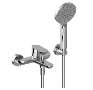 GRAFF SHORELAND Bateria wannowa z zestawem natryskowym ścienna chrom, EX11776LM62PC