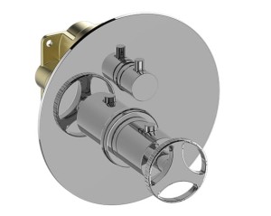 GRAFF HARLEY Bateria termostatyczna podtynkowa 3/4" z zaworem 2-drogowym chrom, E-18036-C19E-PC-T