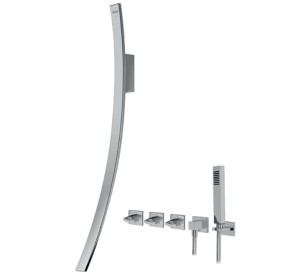 GRAFF LUNA Bateria wannowa podtynkowa chrom, E-6054-C14U-PC-T