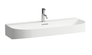LAUFEN SONAR Umywalka wisząca 100x42 z otworem na baterię, szlifowany spód umywalki, H8163470001041