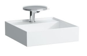 LAUFEN KARTELL BY LAUFEN Umywalka ścienna 46x46 z otworem na baterię szlifowany spód umywalki, H8183310001111