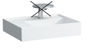 LAUFEN KARTELL BY LAUFEN Umywalka ścienna z blatem po lewej stronie 60x46 bez otworu na baterię, H8103350001121