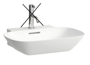 LAUFEN INO Umywalka ścienna 56x45 bez otworu na baterię, szlifowany spód umywalki H8163020001091