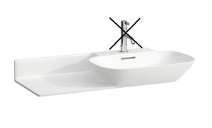 LAUFEN INO Umywalka ścienna 90x45 bez otworu na baterię z blatem po lewej stronie H8133010001091 