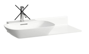 LAUFEN INO Umywalka ścienna 90x45 bez otworu na baterię z blatem po prawej stronie H8133020001091