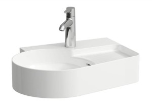 LAUFEN VAL Umywalka ścienna 53x40 z otworem na baterię i półką po prawej stronie H8152880001061