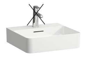 LAUFEN VAL Umywalka ścienna 45x42 bez otworu na baterię, szlifowany spód umywalki H8162800001091
