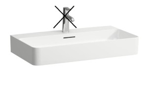 LAUFEN VAL Umywalka ścienna 75x42 bez otworu na baterię, szlifowany spód umywalki H8162850001091