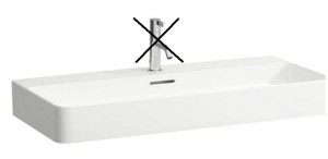 LAUFEN VAL Umywalka ścienna 95x42 bez otworu na baterię, szlifowany spód umywalki H8162870001091
