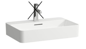 LAUFEN VAL Umywalka nablatowa 60x40 bez otworu na baterię, H8122850001091