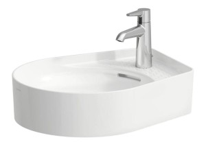 LAUFEN VAL Umywalka nablatowa 50x40 z otworem na baterię, szlifowany spód umywalki z przelewem H8122810001041