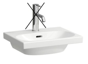 LAUFEN LUA Umywalka ścienna mała 45x35 cm bez otworu na baterię H8150810001091