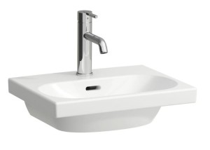 LAUFEN LUA Umywalka ścienna mała 45x35 cm z otworem na baterię, szlifowany spód umywalki H8160800001041