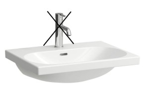 LAUFEN LUA Umywalka ścienna 60x46 cm bez otworu na baterię, szlifowany spód umywalki H8160830001091