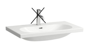 LAUFEN LUA Umywalka ścienna 80x46 cm bez otworu na baterię H8100870001091