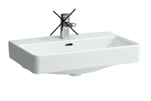 LAUFEN PRO S COMPACTO Umywalka ścienna 60x38 cm bez otworu na baterię H8189590001091